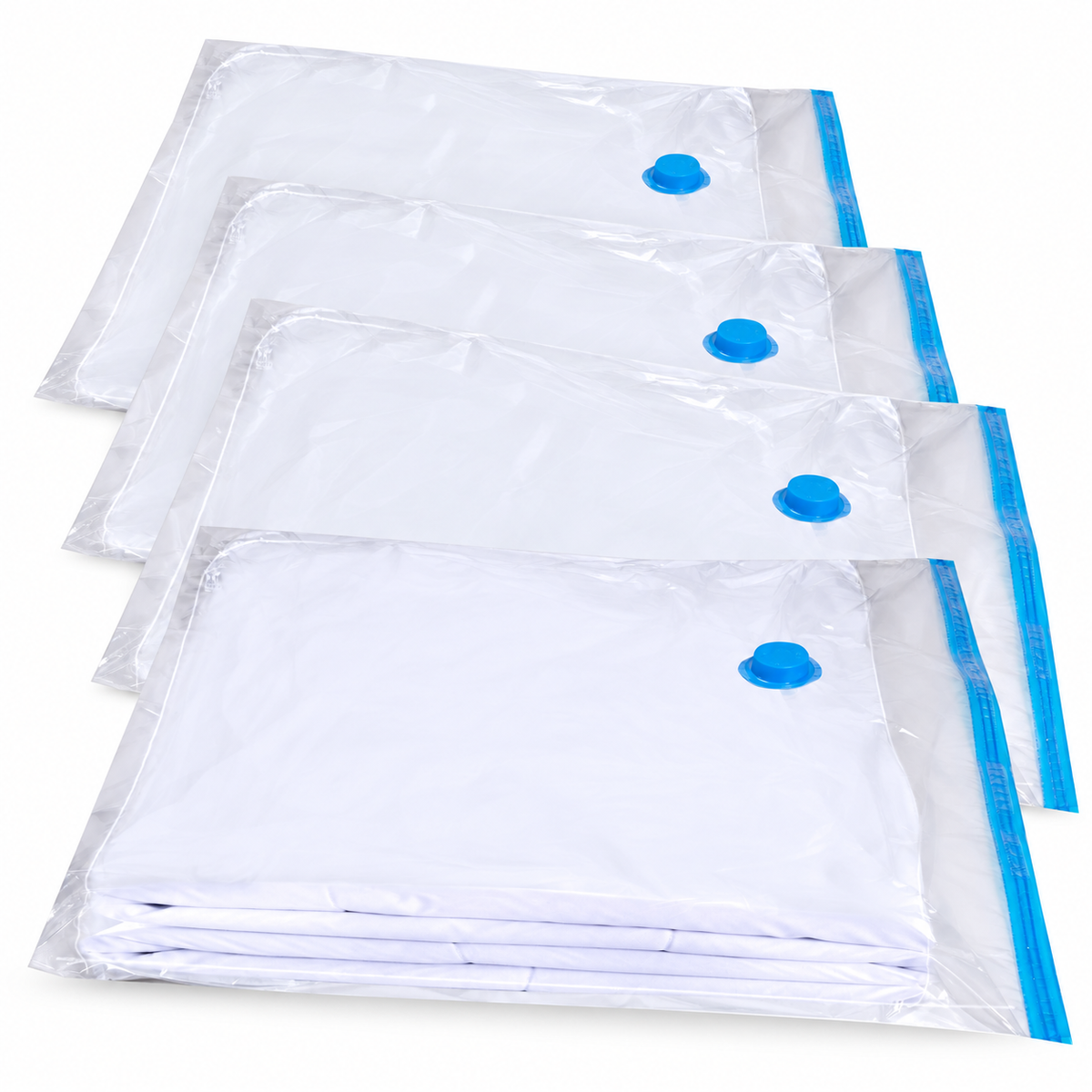 BeBuy24 Vakuumbeutel für Kleidung & Bettwäsche, 90 × 110 cm, 4er-Set