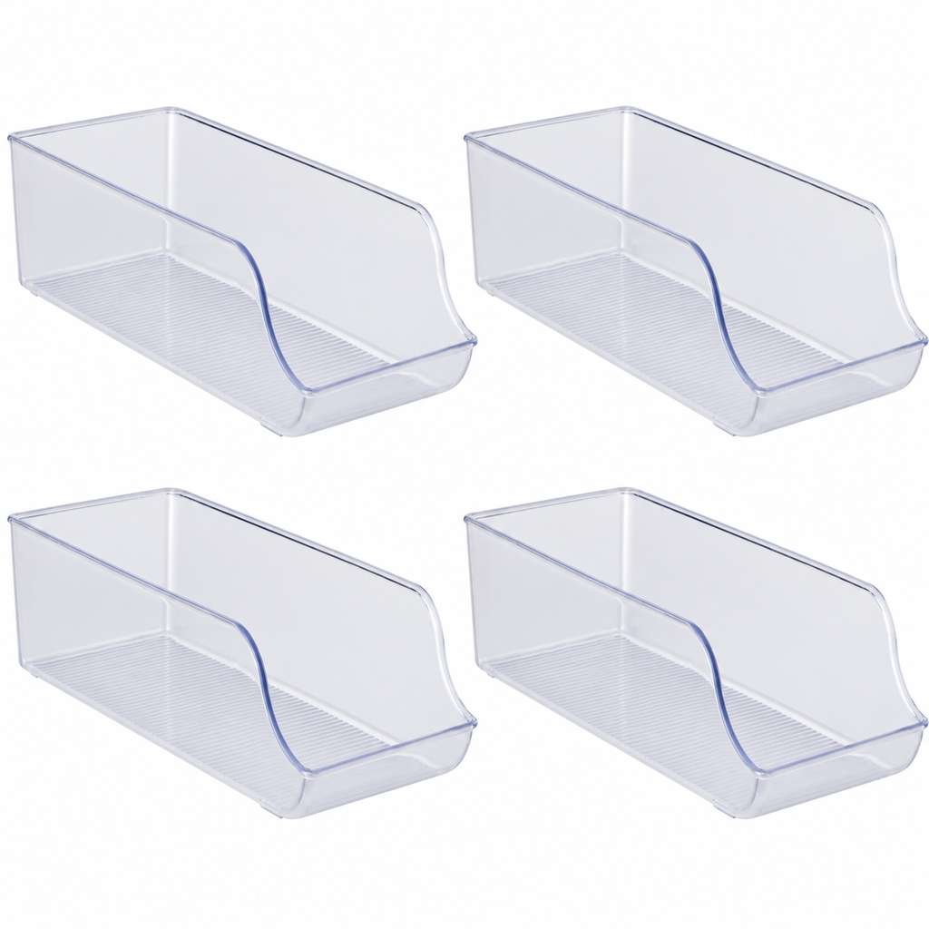 BeBuy24 Kühlschrank-Organizer, transparentes 4er-Set