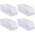 BeBuy24 Kühlschrank-Organizer, transparentes 4er-Set
