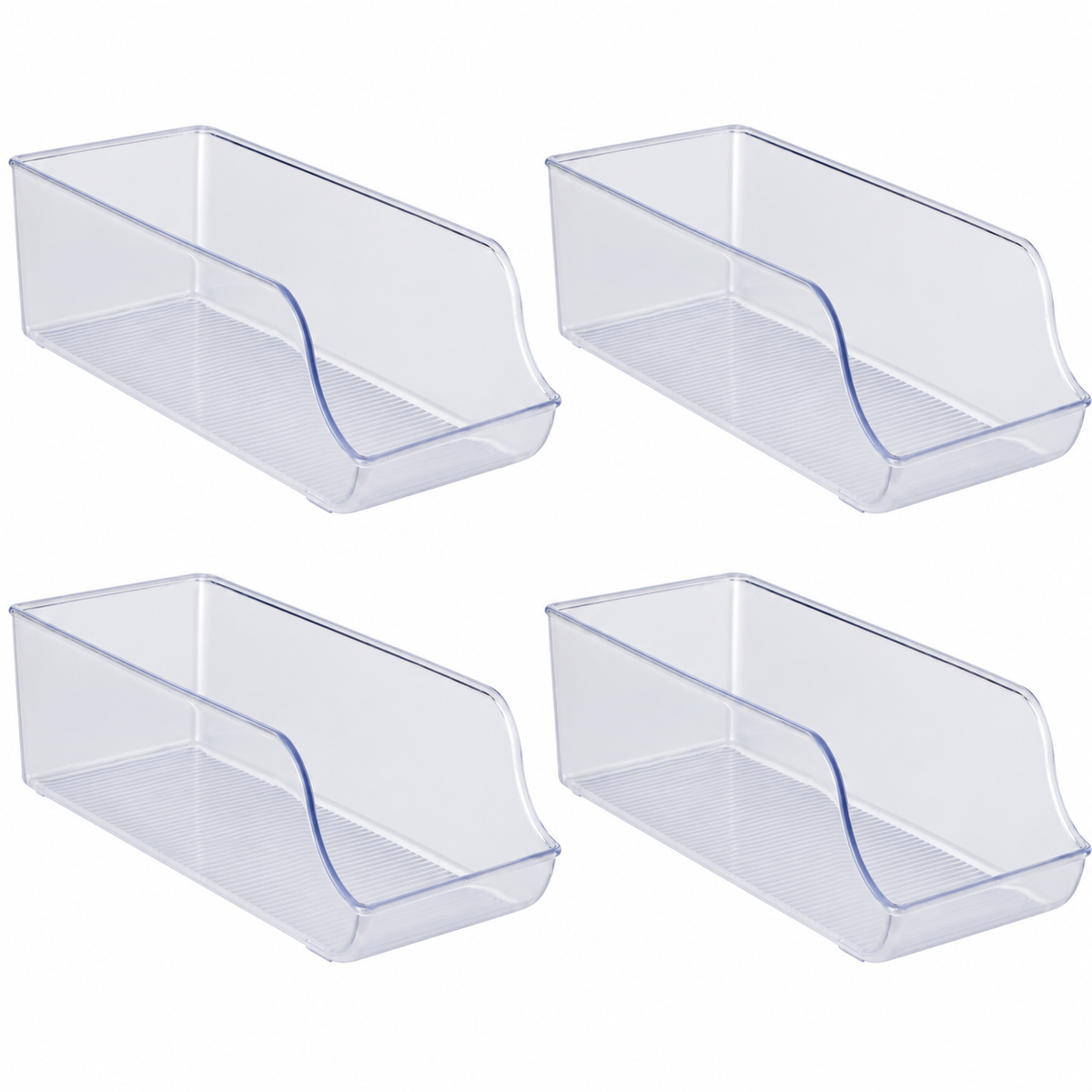 BeBuy24 Kühlschrank-Organizer, transparentes 4er-Set