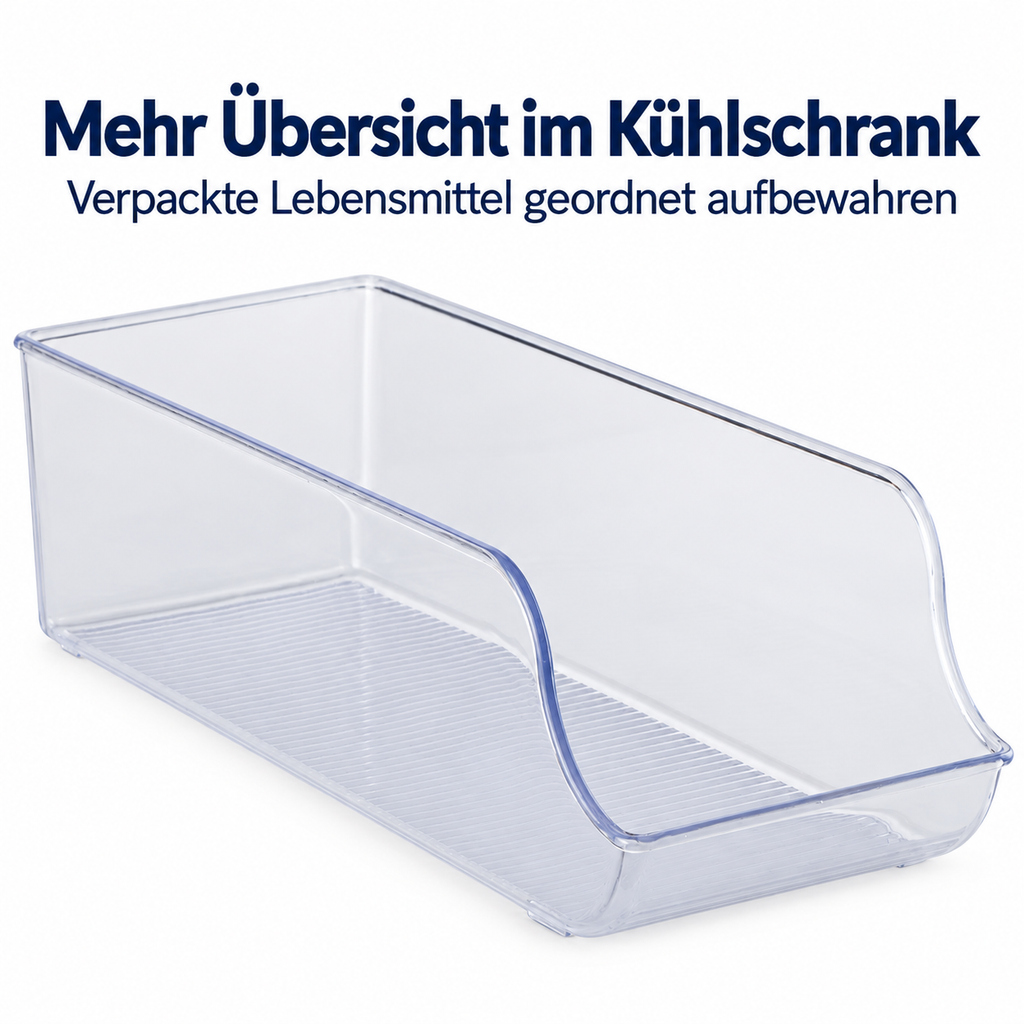 BeBuy24 Kühlschrank-Organizer, transparentes 4er-Set