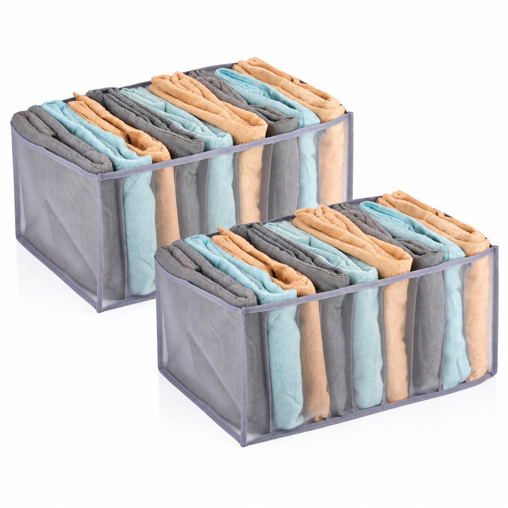 BeBuy24 Kleiderschrank-Organizer, 2er-Set mit je 9 Fächern