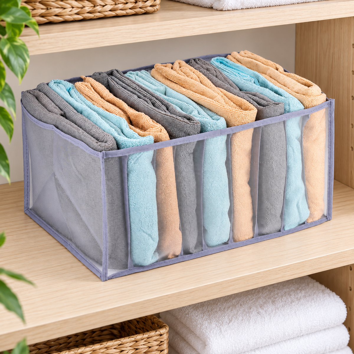 BeBuy24 Kleiderschrank-Organizer, 2er-Set mit je 9 Fächern