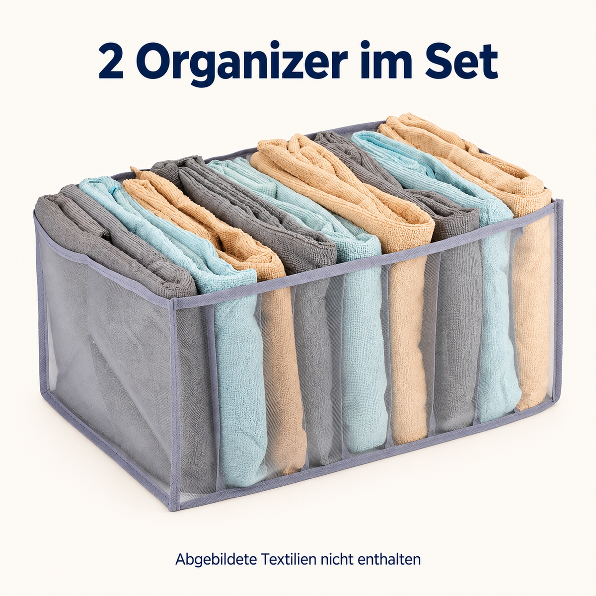 BeBuy24 Kleiderschrank-Organizer, 2er-Set mit je 9 Fächern