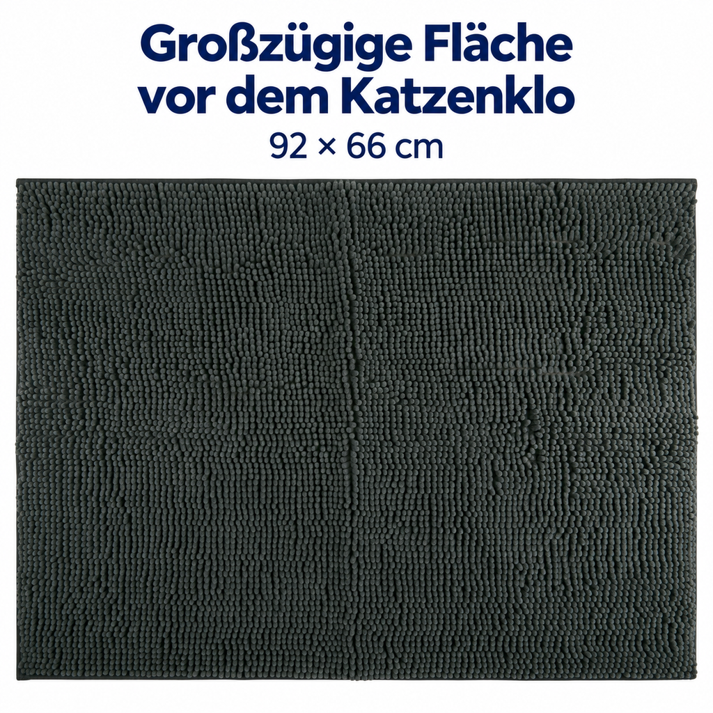 BeBuy24 Katzenstreumatte 92 × 66 cm – Vorleger fürs Katzenklo