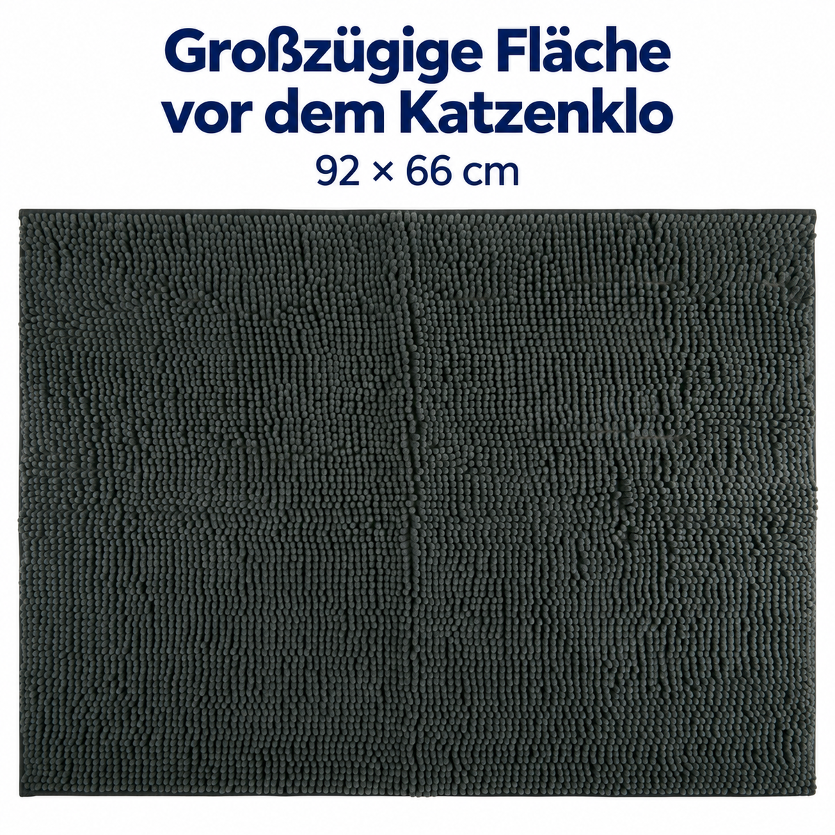 BeBuy24 Katzenstreumatte 92 × 66 cm – Vorleger fürs Katzenklo