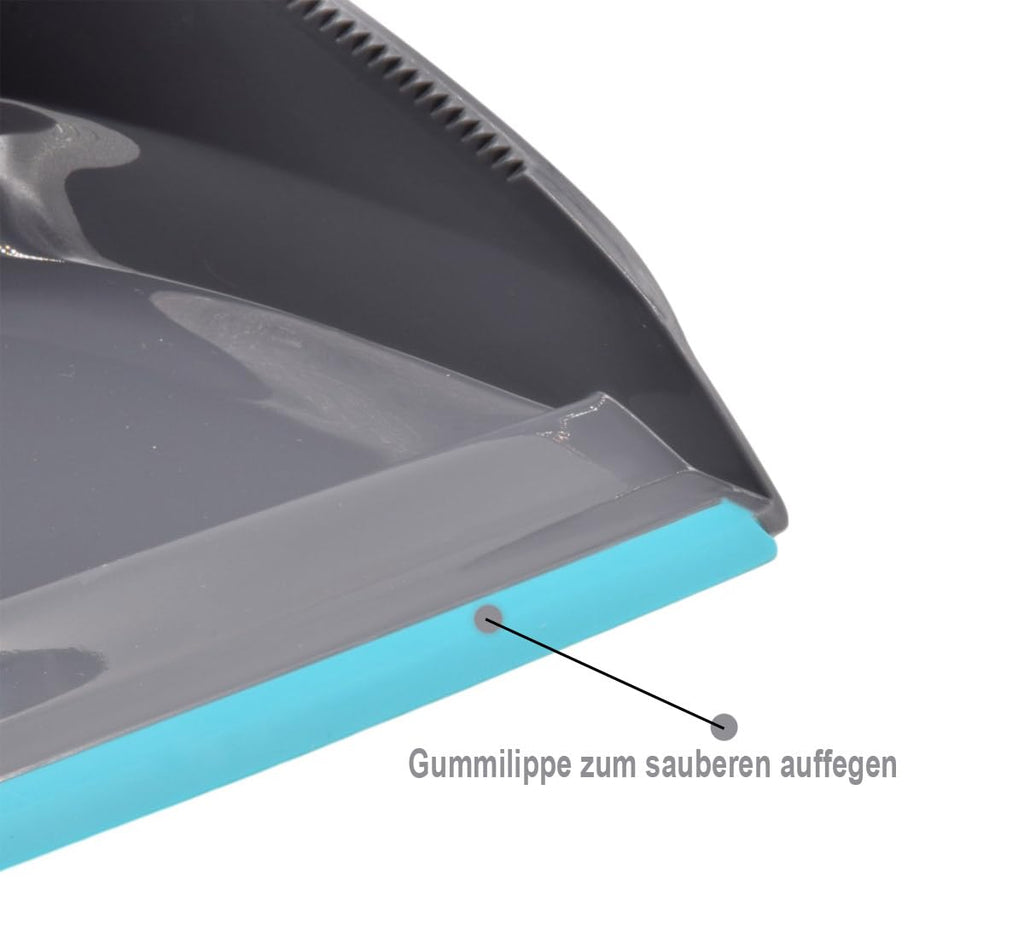 BeBuy24 Kehrset 2er-Set – Handfeger & Kehrschaufel mit Gummilippe