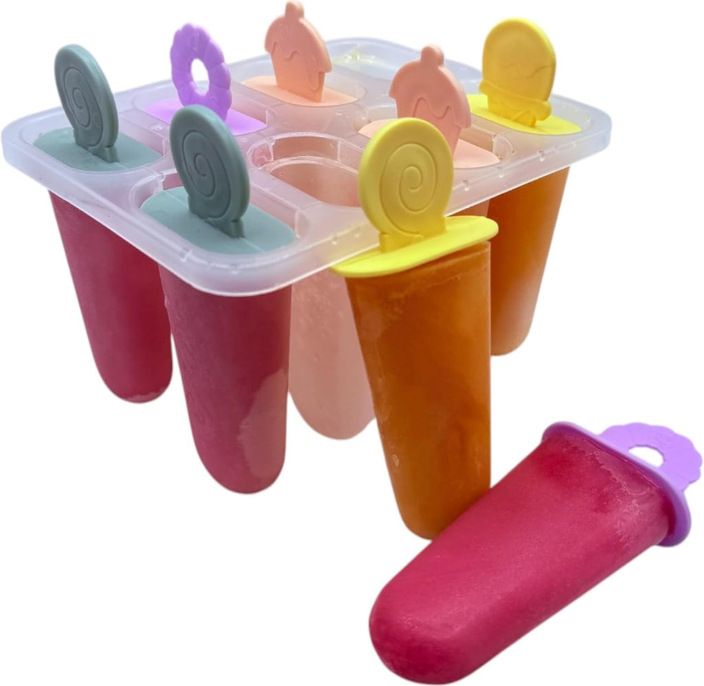 BeBuy24 Eisformen 4er-Set mit je 8 Fächern – Eis am Stiel selber machen