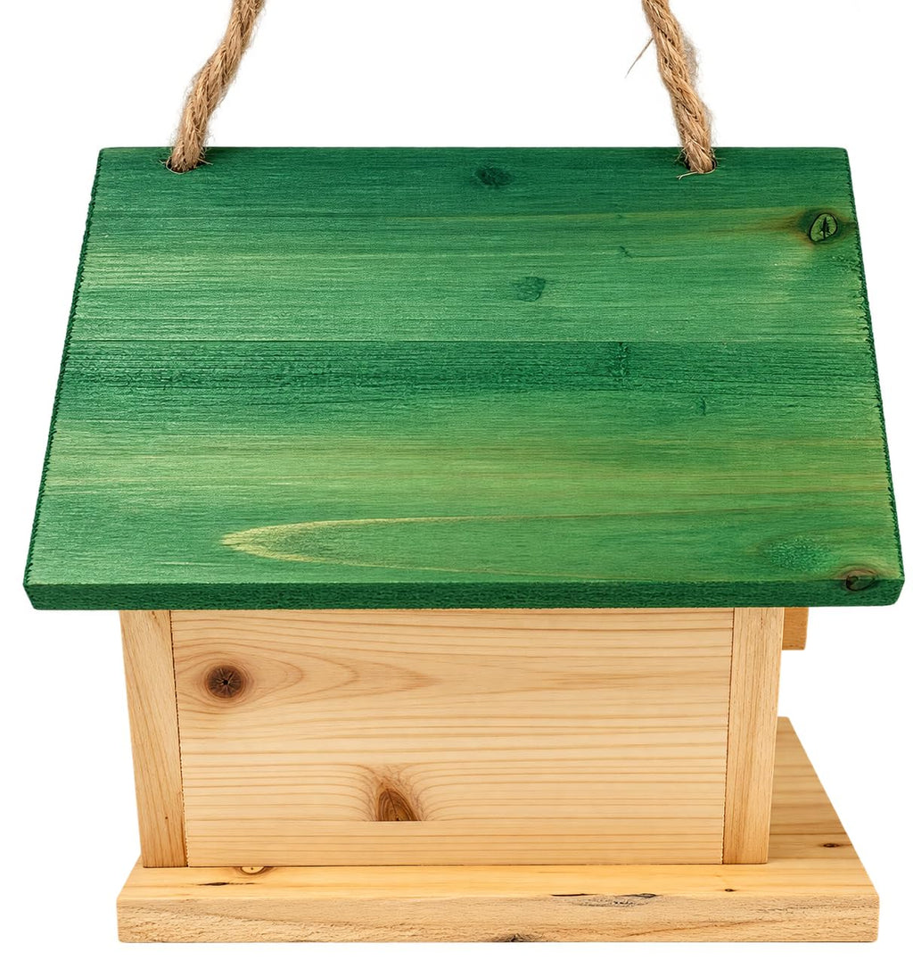 BeBuy24 Nistkasten 2er-Set aus Holz – Vogelhäuser mit grünem Dach